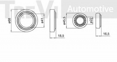 TREVI AUTOMOTIVE wb2109 -  Комплект подшипника ступицы колеса